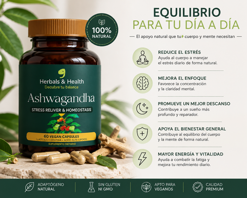 Ashwagandha Vital – Armonía para cuerpo y mente (60und)
