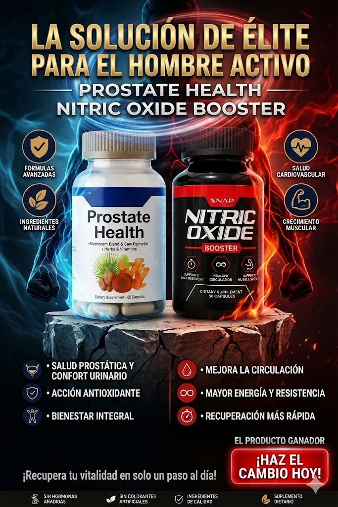 Combo Máxima Vitalidad: Nitro + Próstata (Con Zinc y L-Arginina)